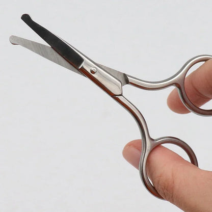 European-Style 9CM Makeup Scissors – Compact Stainless Steel Eyebrow, Nose Hair & Nail Trimming Tool