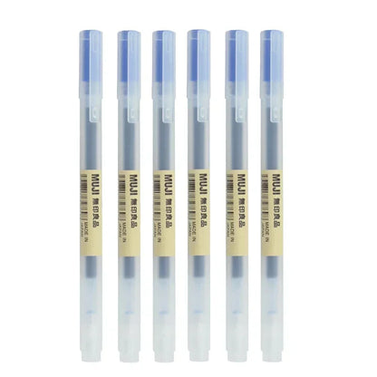 MUJI Gel Pen Set - 6 or 8 Pack 0.38mm/0.5mm Fine Point Black, Blue & Red Japanese Stationery