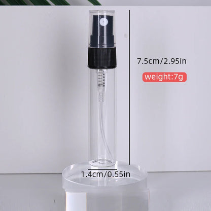 50-Pack 5ml Mini Glass Perfume Spray Bottles – Transparent High-Quality Portable Travel Sub-Bottles