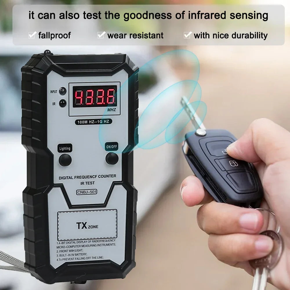 Car Keys Infrared Frequency Tester – Digital 100M-1GHz Infrared Frequency Counter with Illumination
