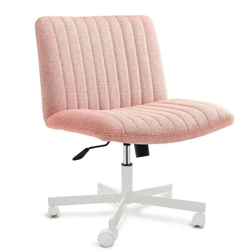 Joyfinity Plus Size Criss Cross Office Chair - Armless Swivel Modern Desk Chair for Home