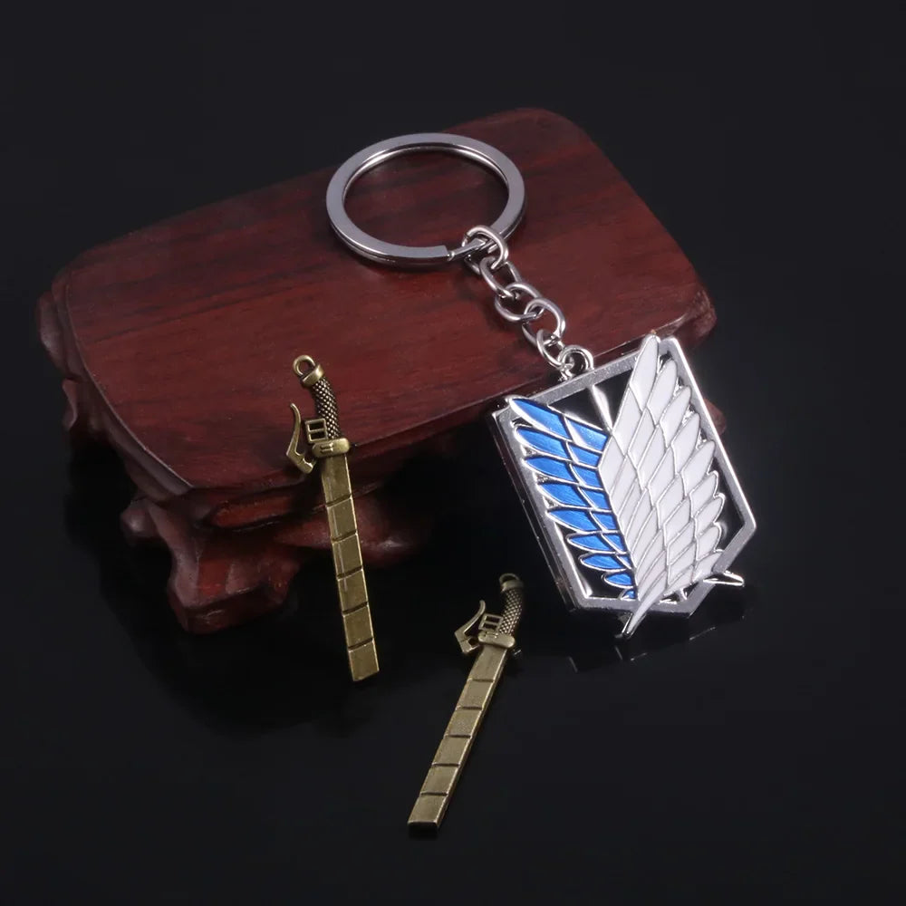 Anime Wings of Liberty Scouting Legion Keychain – Cosplay Alloy Pendant Keyring for Backpack, Men & Women Fan Gift
