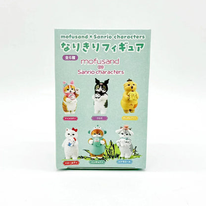 Mofusand Cat Figures in Sanrio Outfits – Blind Box My Melody, Kuromi, Cinnamoroll, Hello Kitty