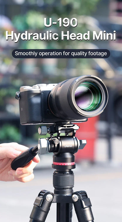 Ulanzi U-190 Panoramic Tripod Head – Hydraulic Fluid Video Damping Head for DSLR, Monopod & Mobile Camera Stand