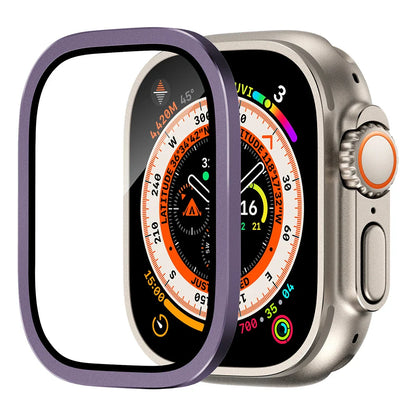 Tempered Glass Screen Protector for Apple Watch Ultra 2 49mm – Anti-Scratch HD Full Film with Metal Bumper, iWatch Ultra Accessories