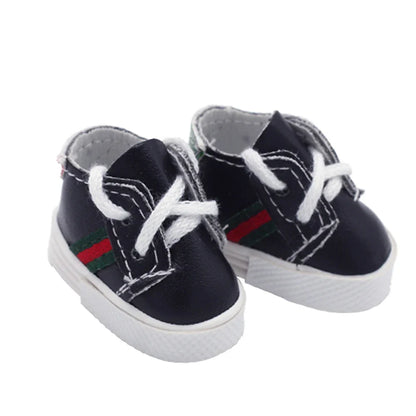 Labubu Doll Sneakers (4x1.8cm) - Shoes for 17cm Macaron Plush, 15cm EXO Cotton, & 1/6 BJD Dolls Accessories