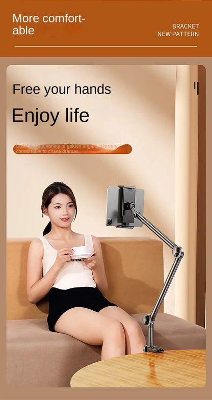 Desktop Mobile Phone Holder – Bed Clip, Bedside Lazy Folding Cantilever Bracket for Apple, Samsung, iPad, and Tablet