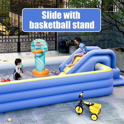 Inflatable Kids Slide & Climbing Wall Combo – Compact Outdoor Inflatable Play Park for Backyard Fun & Activities