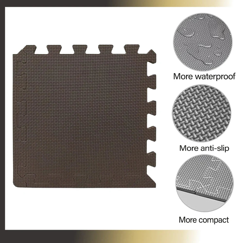 8/12/20PCS EVA Gym Floor Mats 30x30cm — Non-Slip Foam Mats for Yoga, Fitness & Sports Protection