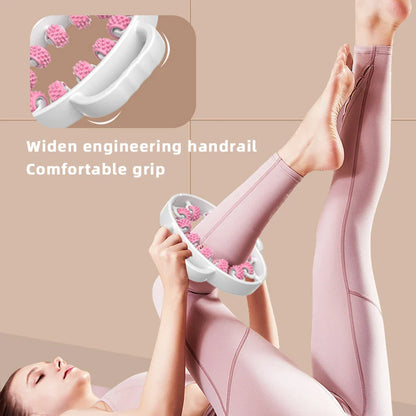 Portable Round Massager Roller – Waist, Abdominal & Leg Clip Tool for Cellulite, Stovepipe & Meridian Massage
