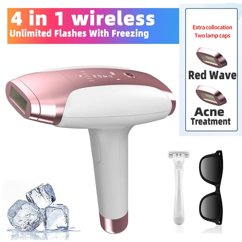 IPL Laser Hair Removal Device – 999,999 Flashes Painless Epilator for Women, Permanent At-Home Bikini & Body Hair Removal