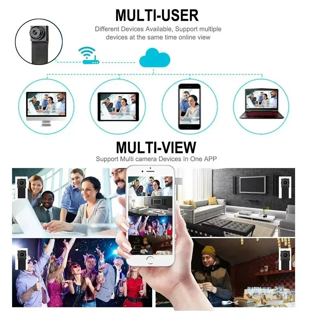 4K HD Mini WiFi Security Camera, Wireless Remote Viewing Home Nanny Cam, Motion Detection Smart Surveillance Camera