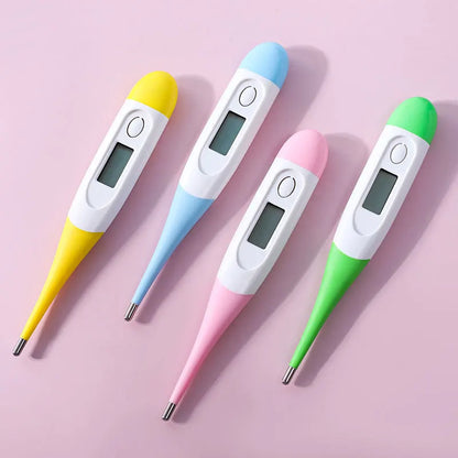 Electronic Digital Thermometer Soft Tip for Home First Aid—Oral & Armpit Temperature Measurement for Babies & Adults