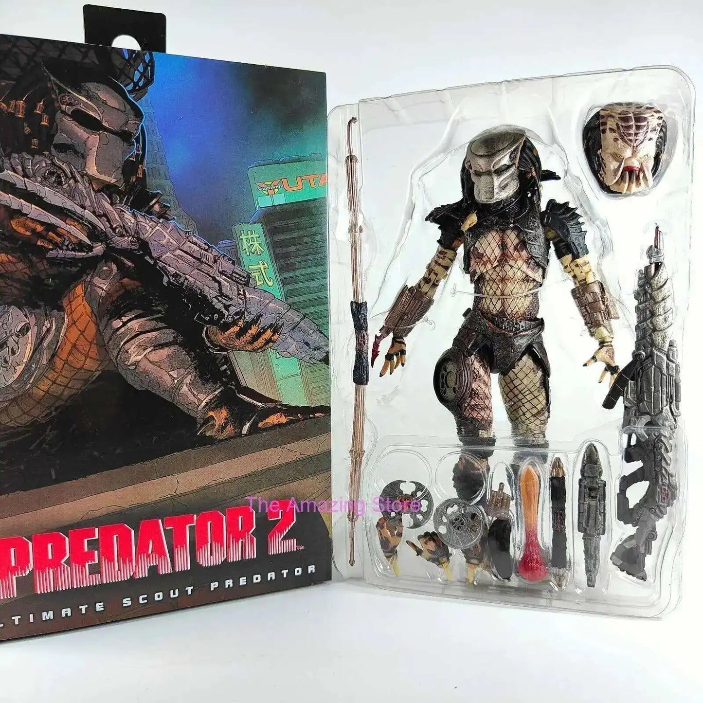 NECA Shaman Ahab Ultimate Scout Warrior Action Figure – Lost Battle Feral Jungle Hunter Predator Collector Toy