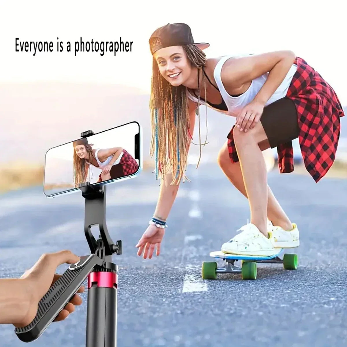 Portable Camera Tripod with Wireless Remote - 360° Rotation for Video Recording & Live Streaming