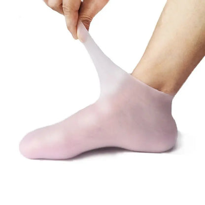 2Pcs Silicone Foot Care Socks - Moisturizing Gel Socks for Cracked Skin, Pain Relief, and Dead Skin Removal - Pedicure Tools Included