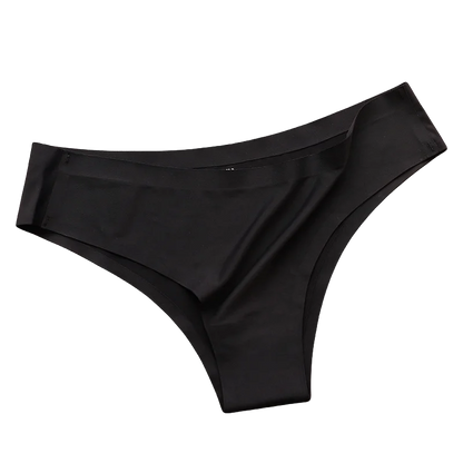 4PCS Seamless Ice Silk Panties Set for Women – Low Waist G-String, Soft Ultra-Thin Sexy Underwear Briefs