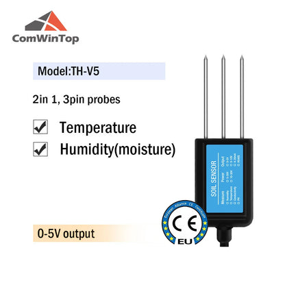 Soil Moisture, Temperature, Humidity, EC, pH & NPK Sensor - 4-20mA, 0-5V, RS485 Modbus for Accurate Soil Measurement
