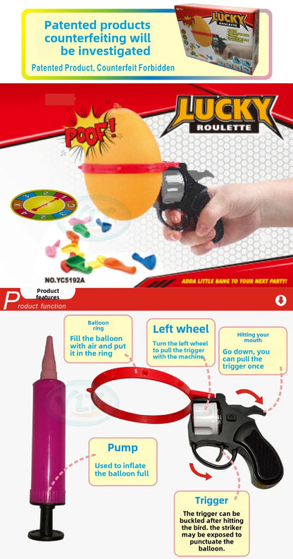 Roulette Balloon Game – Funny Turntable Water Party Tabletop Toy (Random Color)