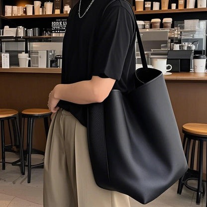 Women’s Simple Tote Bag — Fashion Satchel Sling Shoulder Bag, Large-Capacity Bucket Handbag for Shopping & Outdoor Use