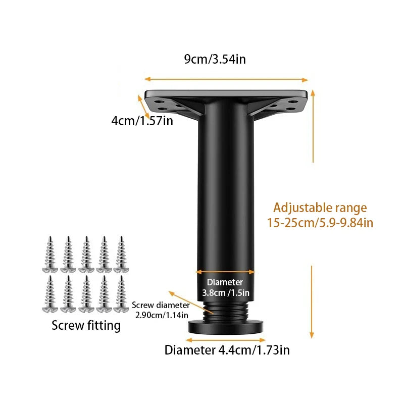 Telescopic Adjustable Bed Beam Support – Reinforced Plastic Sofa Leg, Load-Bearing Furniture Leg Bracket