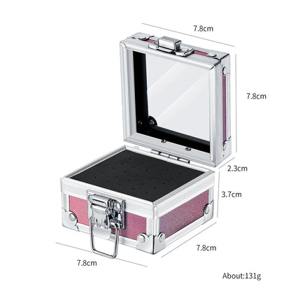 Professional Nail Drill Bit Holder - 25-Hole Aluminum Storage Box for Nail Art Tools