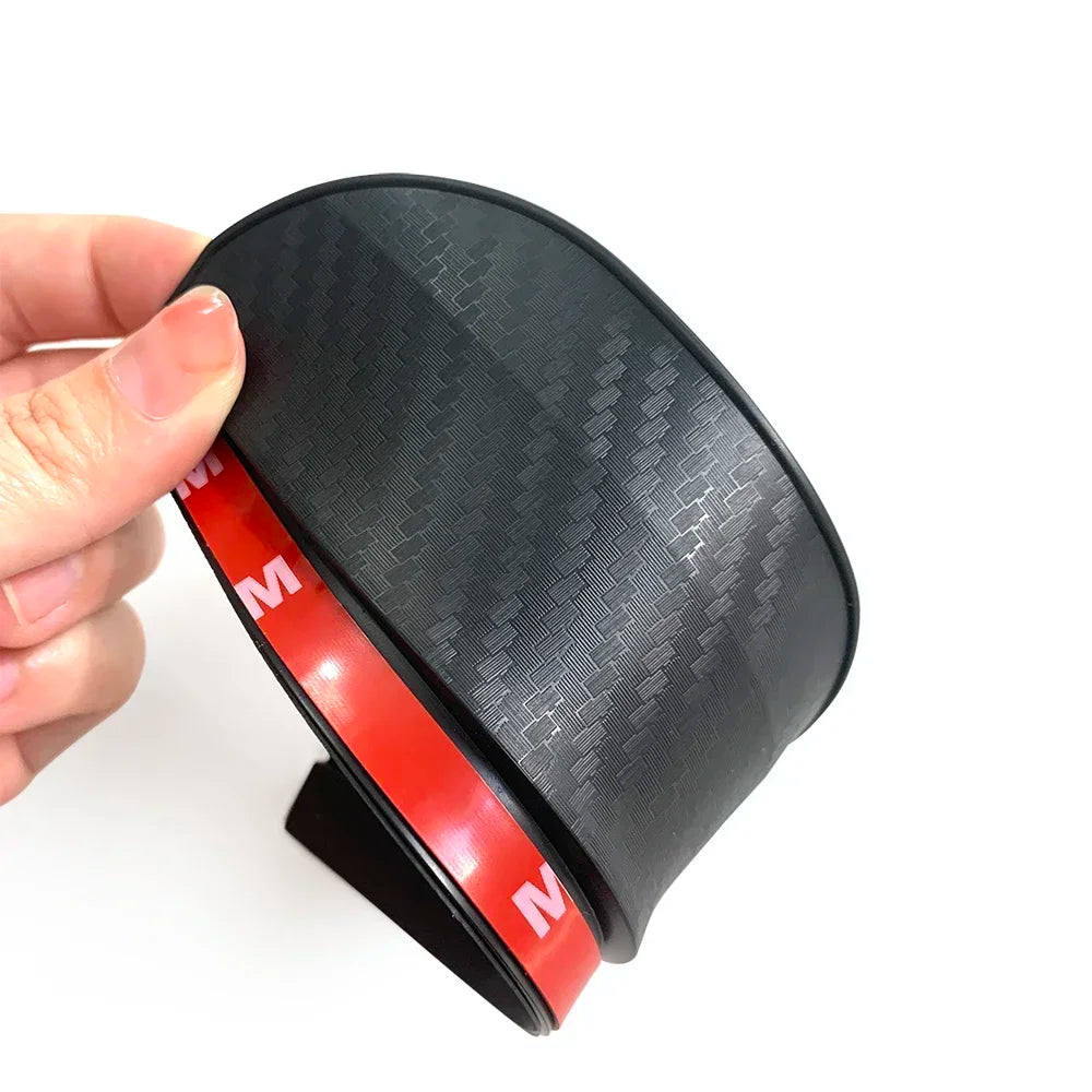 2PCS Carbon Fiber Car Rearview Mirror Rain & Sun Shields – Clear Vision Protector