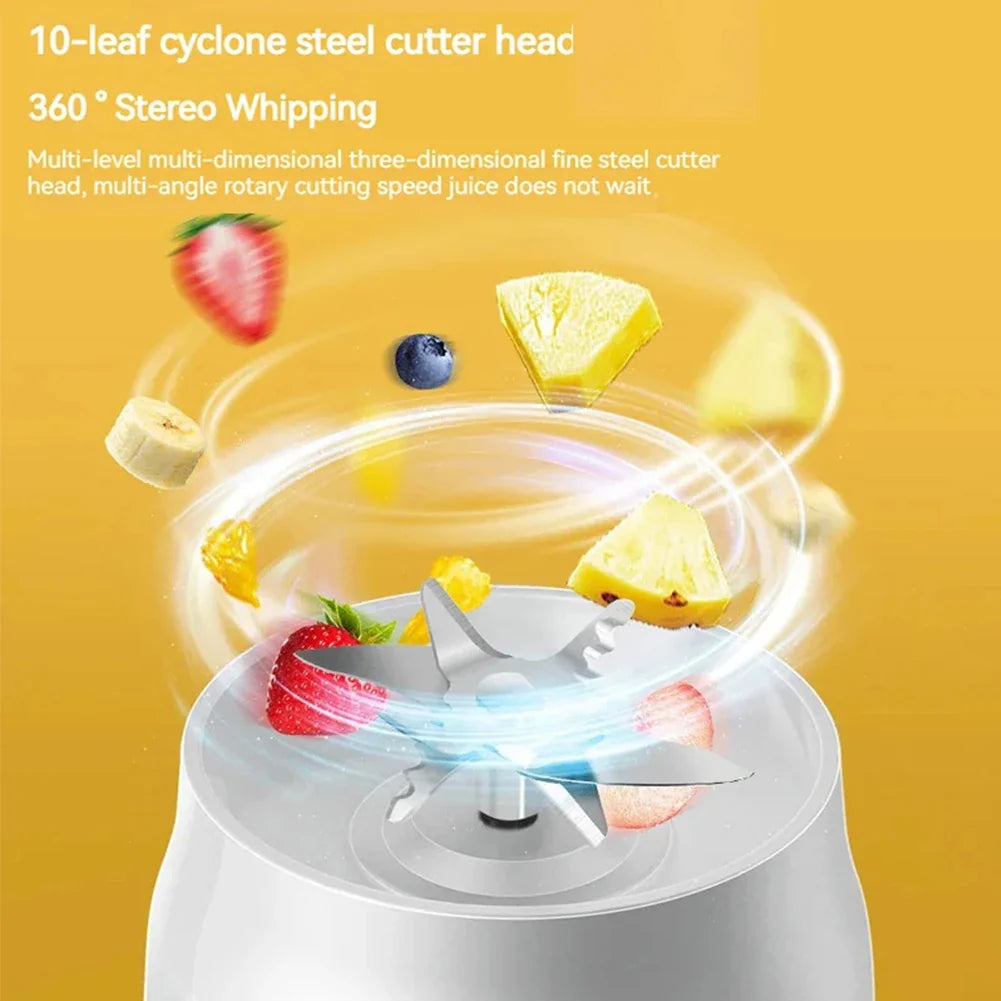 500ML Portable Electric Blender – 40W USB Rechargeable Cordless Juicer for Smoothies, Milkshakes, and Juice