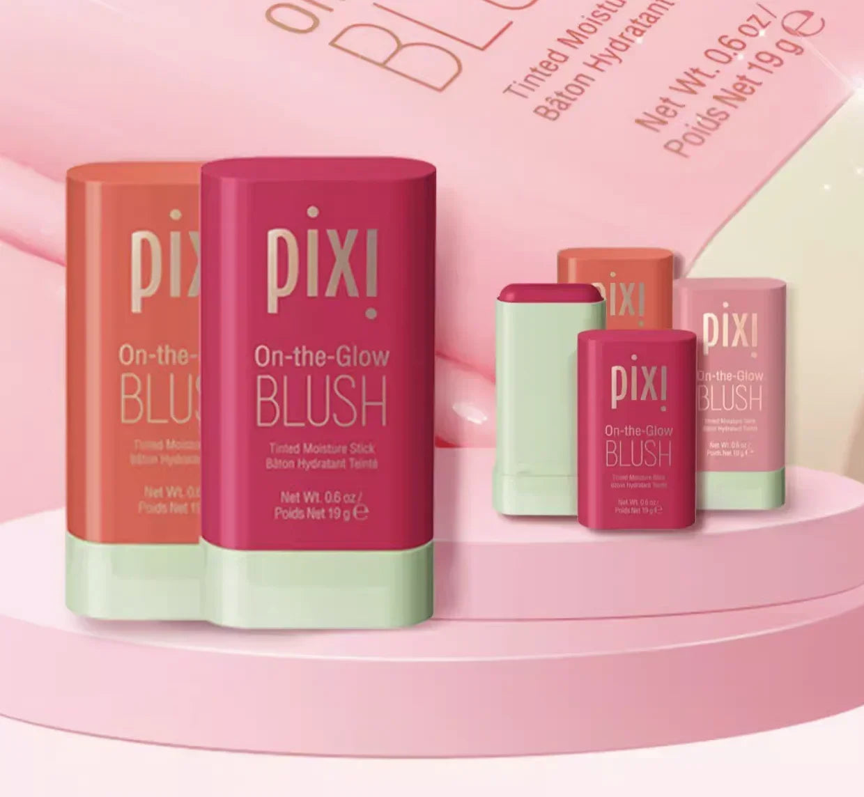 Pixi Makeup Brush & Blush Stick – Cream Rouge Blusher for Cheeks & Face, High-Color Waterproof Foundation Brush