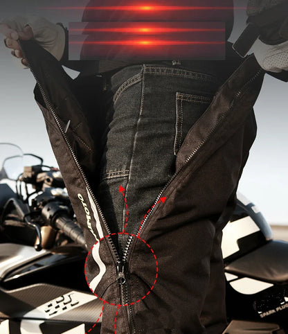 AMU Motorcycle Quick Take Off Pants – Waterproof, Windproof, Thermal Protective Gear for Men & Women