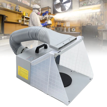 Portable Airbrush Spray Booth with LED Light Professional Painting Station for Cake Decorating Nails T-Shirts Crafts Dust-Free Spray Booth