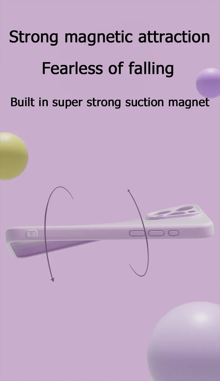 Original Liquid Soft Silicone MagSafe Case — Magnetic Wireless Charging Cover for iPhone 11–16 Pro/Max/Plus