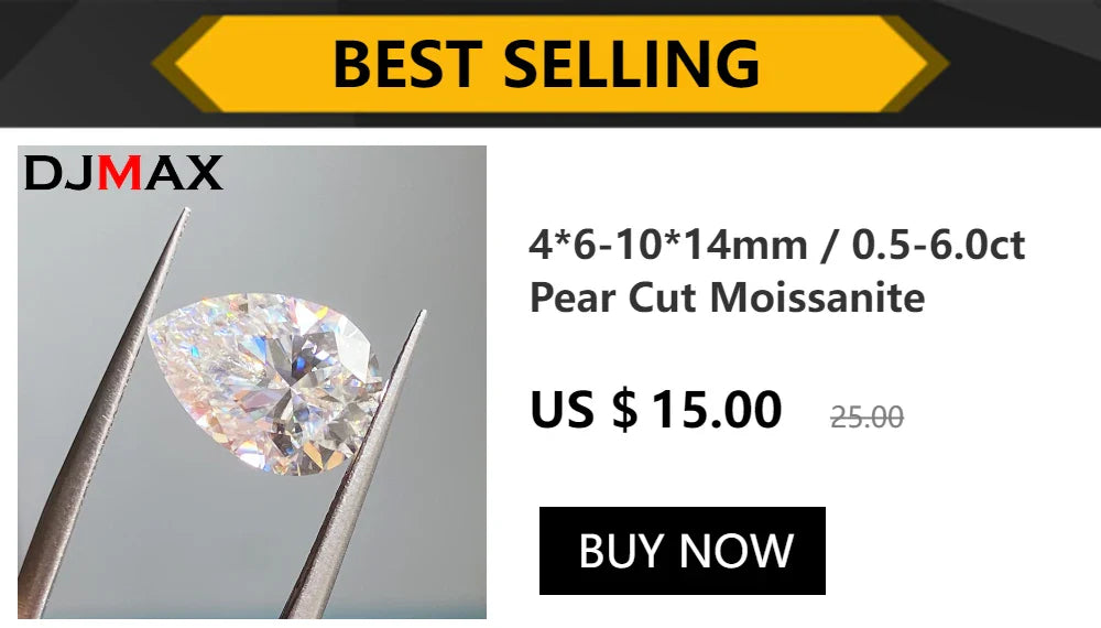 1CT Lab-Grown Moissanite Diamonds – D Color VVS1 Loose Gemstones, Full Size 0.7mm-20mm