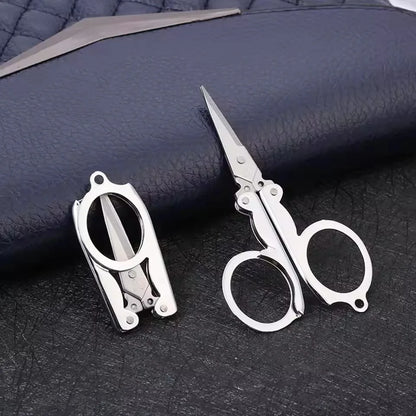 Folding Pocket Scissors – Multifunctional Stainless Steel Mini Scissors for Household, Thread Cutting & Nail Care