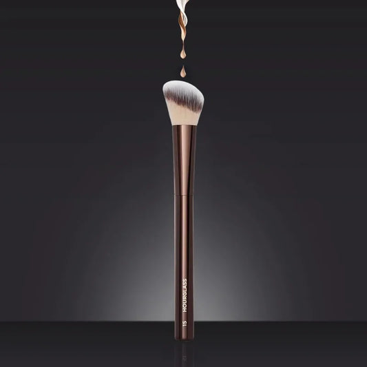 #15 Blush Makeup Brush – Liquid Blush & Bronzer Brush for Cream Cheek Formulas, Metal Handle with Box