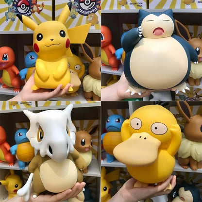 Pokemon Large Figure Set — Pikachu, Charmander, Eevee, Squirtle & Pokeball Doll Figurines, Kids Collectible Toys & Gifts