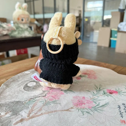 17cm Labubu Doll Clothes — Monster Outfit with Hat, Love Sweater & Casual Shoes for Sitting Party Accessories