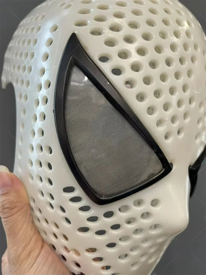 Tobey Maguire Spider-Man Face Shell with Lenses – ABS Material DIY Mask Accessory for Halloween Cosplay
