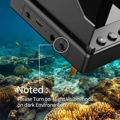 Portable Fish Depth Finder – Handheld 1080P 4.3 Inch LCD Fishing Camera with 120° Underwater View & Night Vision