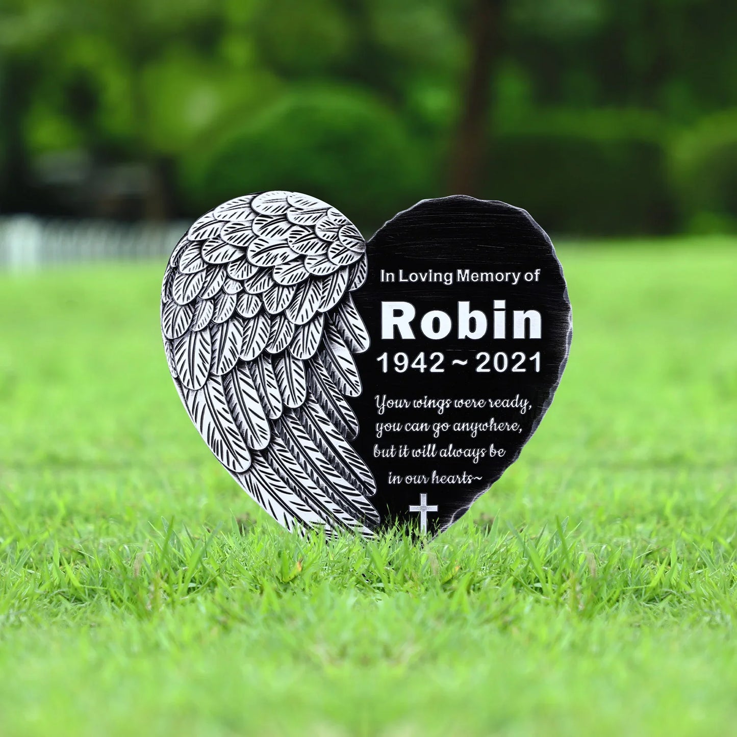 Personalized Memorial Plaque – Custom Engraved Grave Marker for Loved Ones or Pets (Dog & Cat), Remembrance Plaques