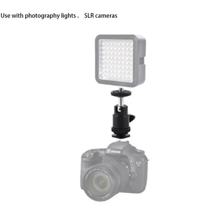 Hot Shoe Phone Clip Universal Mobile Holder Bracket with 1/4'' Screw Mount, Tripod Monopod Stand for SLR Camera