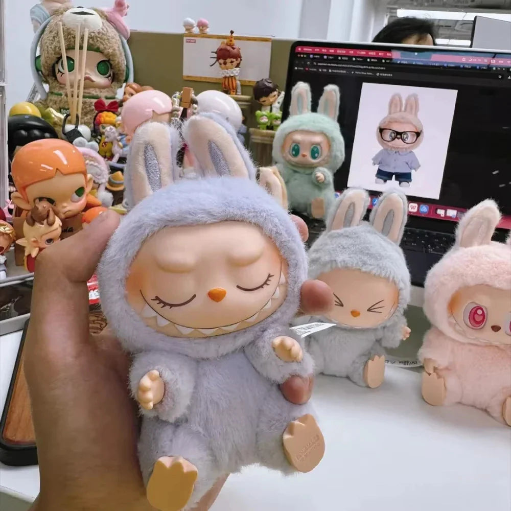 1:1 High-Quality Macaron 2nd The Monsters Labubu Vinyl Plush Blind Box - Sitting Party Doll, Decorative Surprise Gift