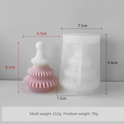 3D Origami Christmas Tree Silicone Mold — DIY Aroma Candle, Plaster & Gel Mold for Handmade Creative Holiday Decorations