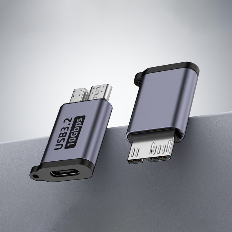 Micro B USB 3.0 Male to Type-C Female Adapter – USB 3.0 to Type-C Connector for External Hard Drive HDD Cable
