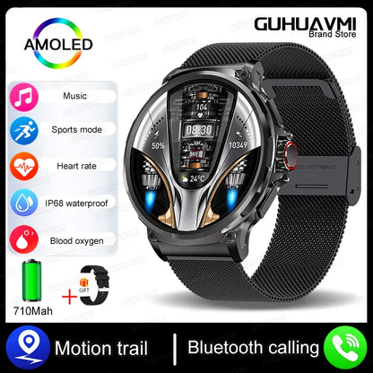 1.85" Ultra HD Smartwatch — GPS Tracking, Bluetooth Call, 710mAh Battery Sports Fitness Watch for Huawei & Xiaomi