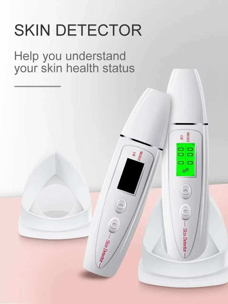LCD Digital Skin Analyzer with Bio-Technology Sensor - Precise Oil & Moisture Tester for Skin Care Spa Monitoring