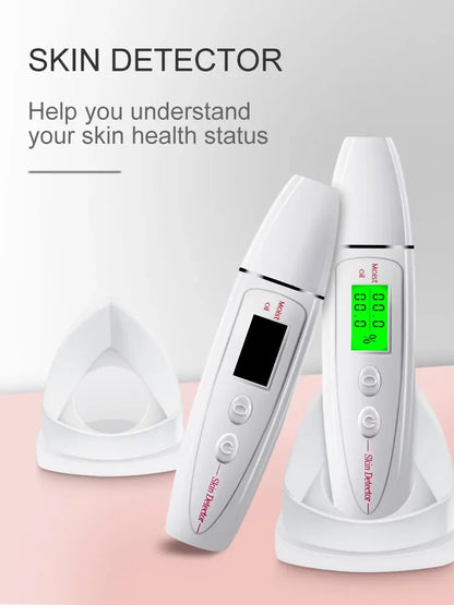 LCD Digital Skin Analyzer with Bio-Technology Sensor - Precise Oil & Moisture Tester for Skin Care Spa Monitoring