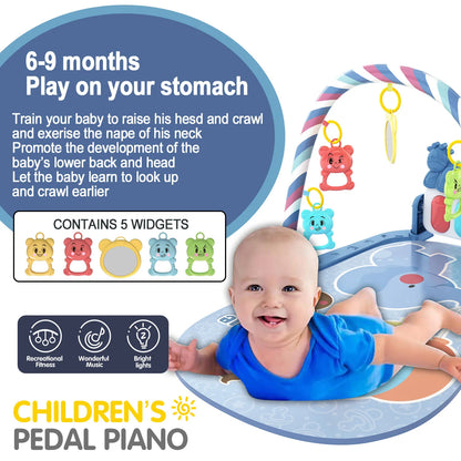 Children’s Pedal Piano — Early Education Music Toy with Light-Up Crawling Mat for Baby Music & Fitness