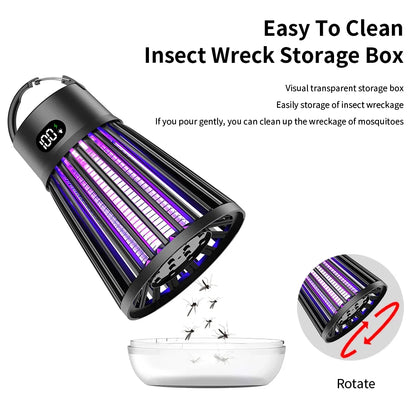 2-in-1 USB Camping Mosquito Lamp - Portable Rechargeable Bug Zapper & Outdoor Light