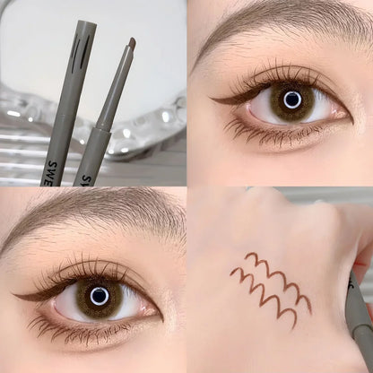 Sexy Rose Red Matte Eyeliner Pencil — Waterproof, Easy-to-Color Wine Red Eye Makeup Cosmetics (1pc)